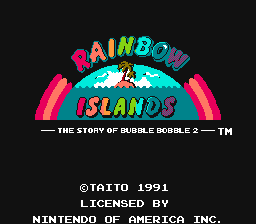 Rainbow Islands title screenshot